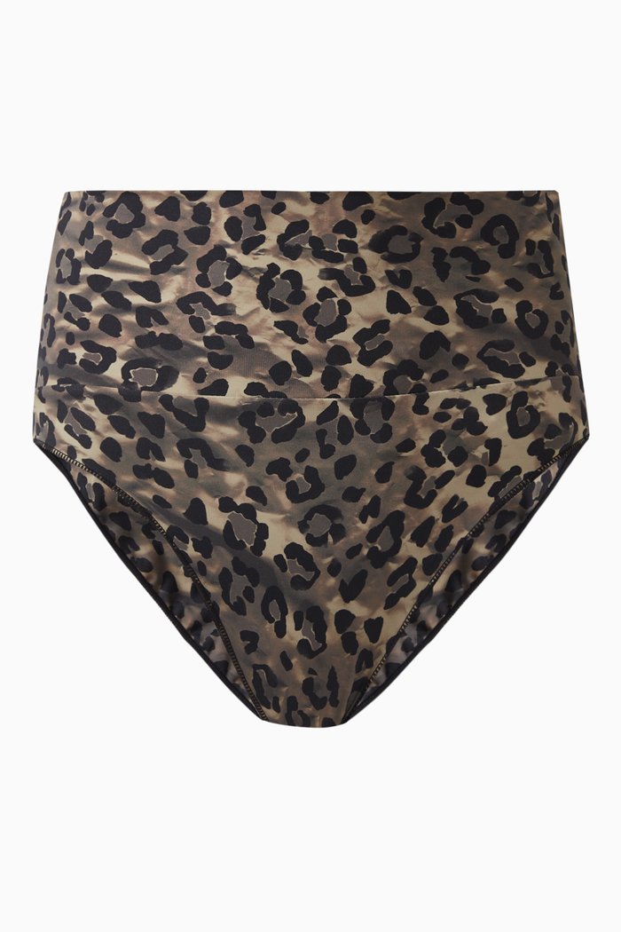 The Contour High-waist Bikini Briefs, Brown
