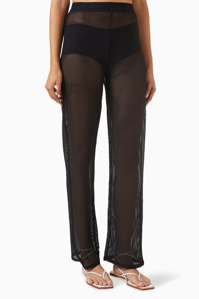 

The Contour Pants in Net, Black