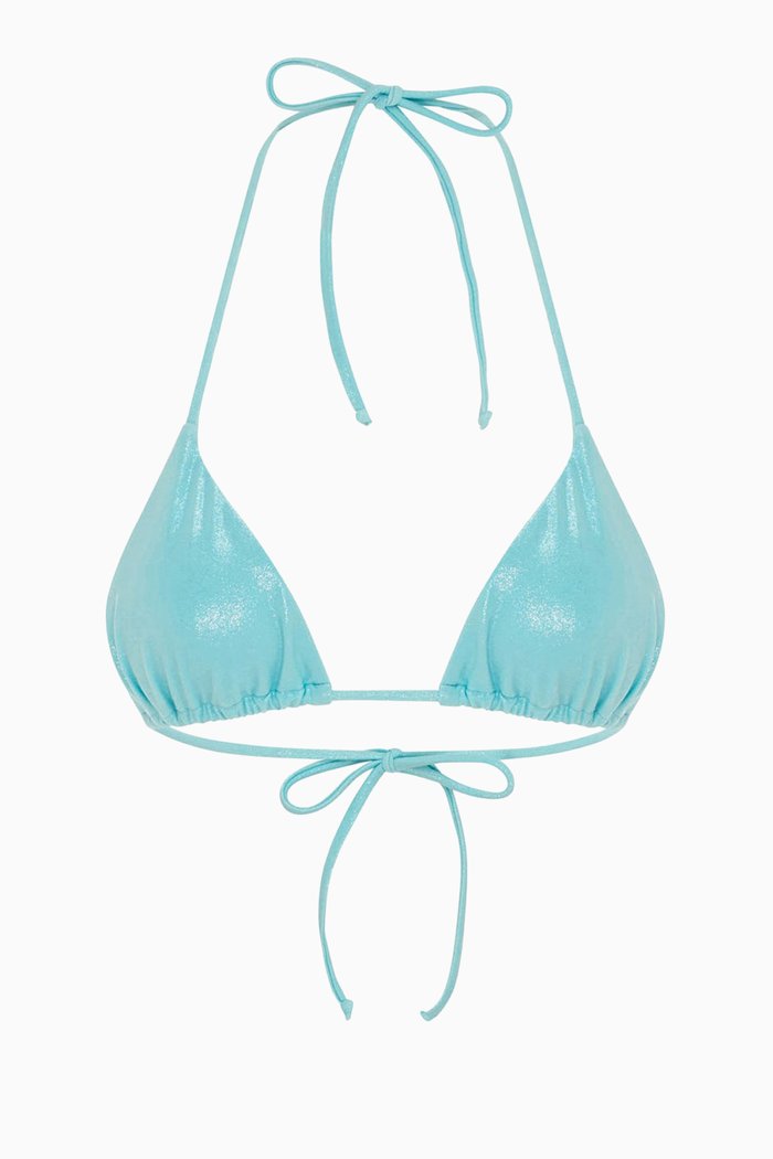 

The Luxe Tri Bikini Top, Blue