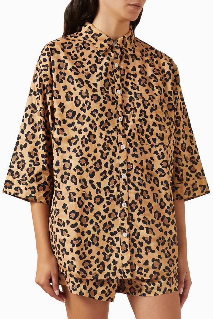 

The Vacay Leopard-print Shirt, Brown