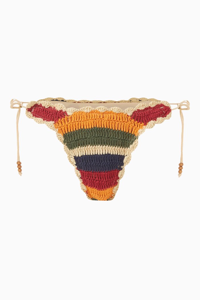 

The Crochet Tie Bikini Briefs, Multicolour