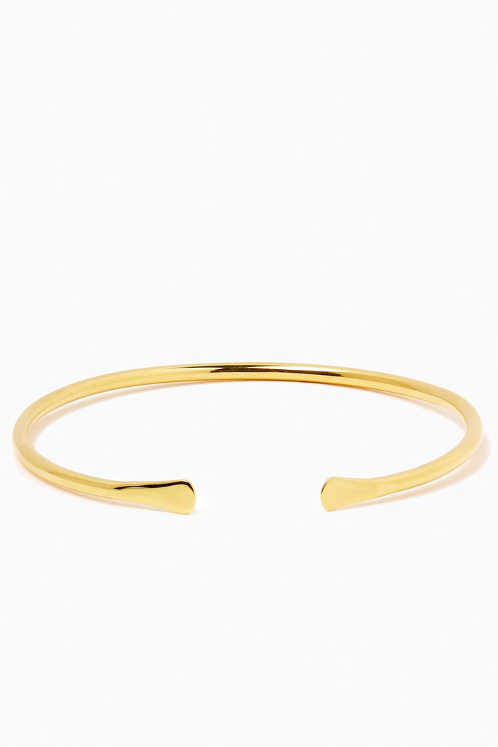 

Hammered Cuff Bracelet in 18kt Gold-plated Silver