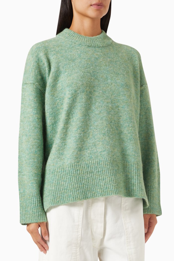 

Josie Oversized Sweater in Knit, Green
