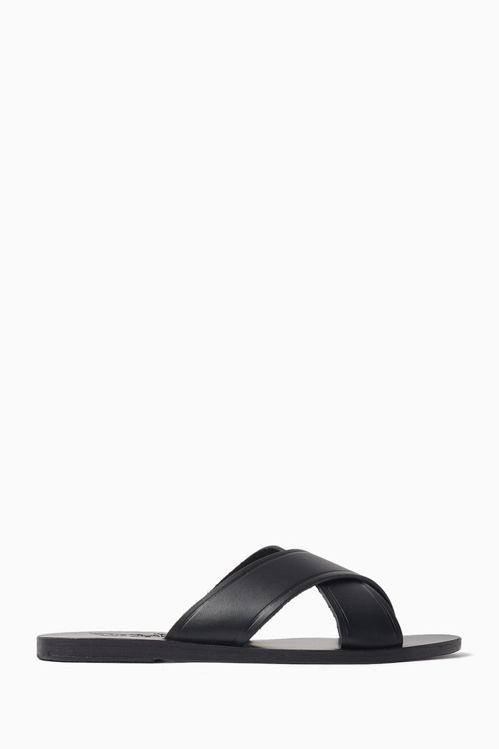 

Thais Sandals in Vachetta Leather, Black