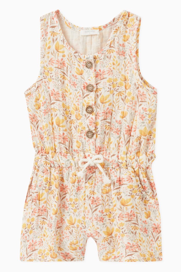 

Desert Flower Crinkle Jumpsuit in Organic Cotton, Neutral