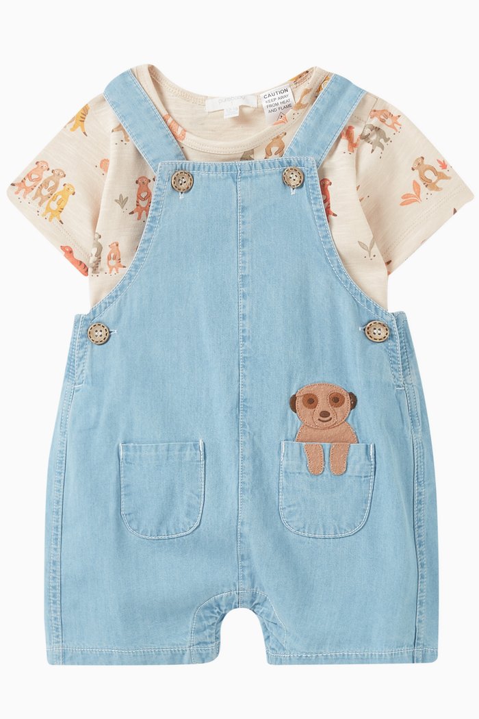 

Meerkat Overall Set in Organic Cotton, Multicolour