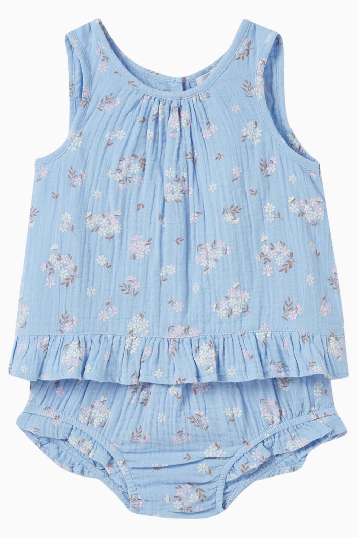 

Petal Set in Organic Cotton, Blue