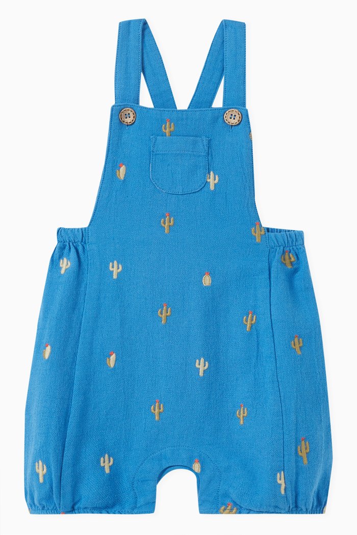 

Cactus Overalls in Organic Cotton, Blue