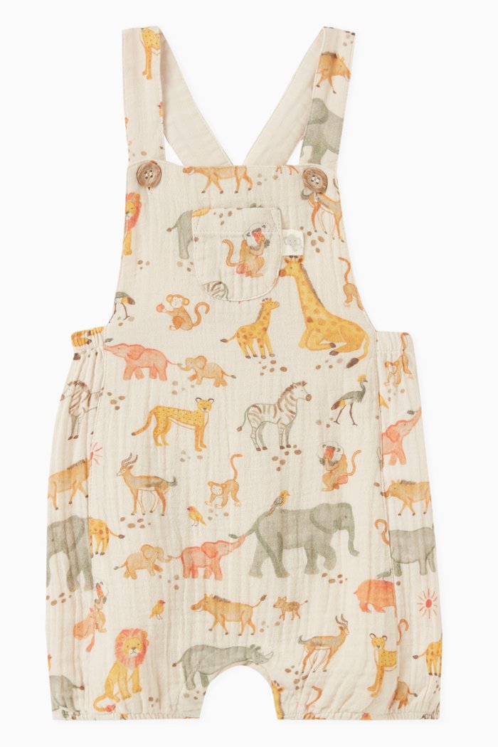 

Serengeti Crinkle Overalls in Certified Organic Cotton Muslin, Yellow