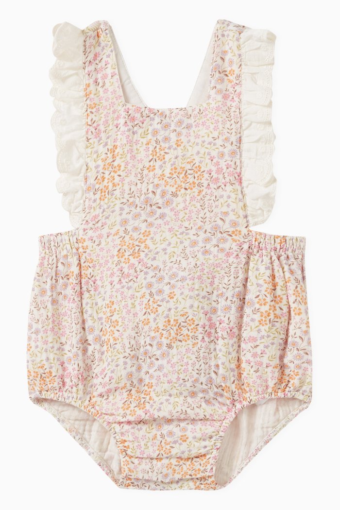 

Wild Flower Bodysuit in Organic Cotton, Neutral