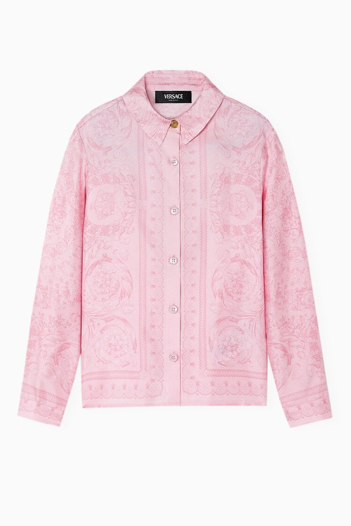 

Barocco Shirt in Silk, Pink