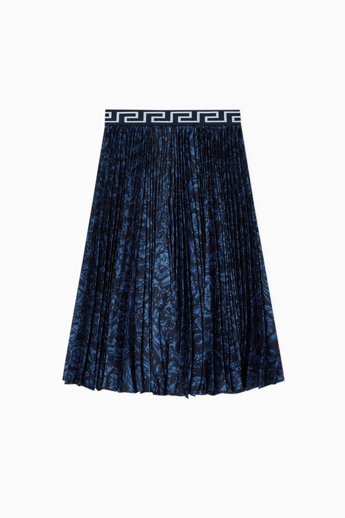 

Barocco Pleated Skirt, Blue