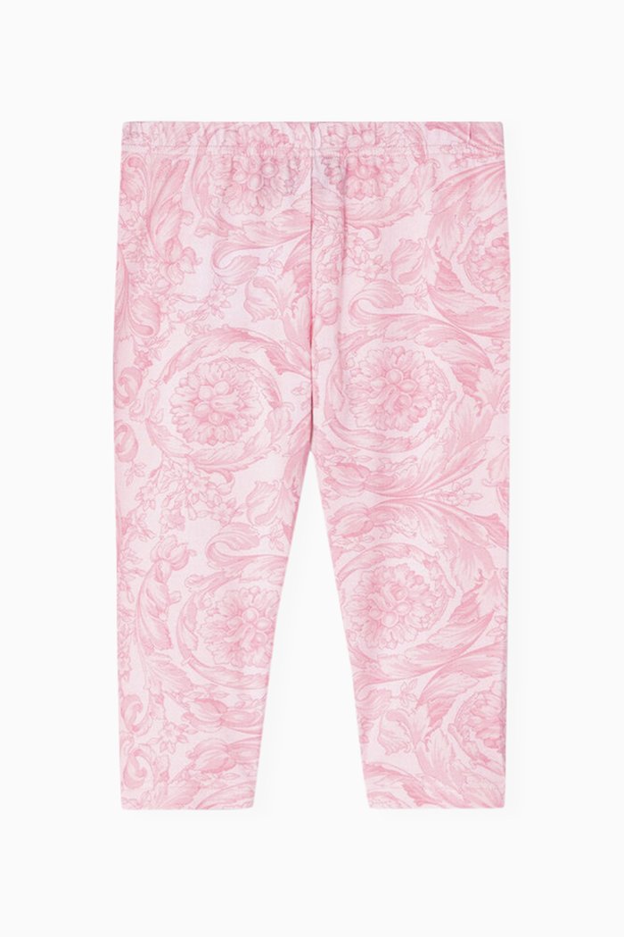 

Barocco Baby Leggings in Cotton, Pink