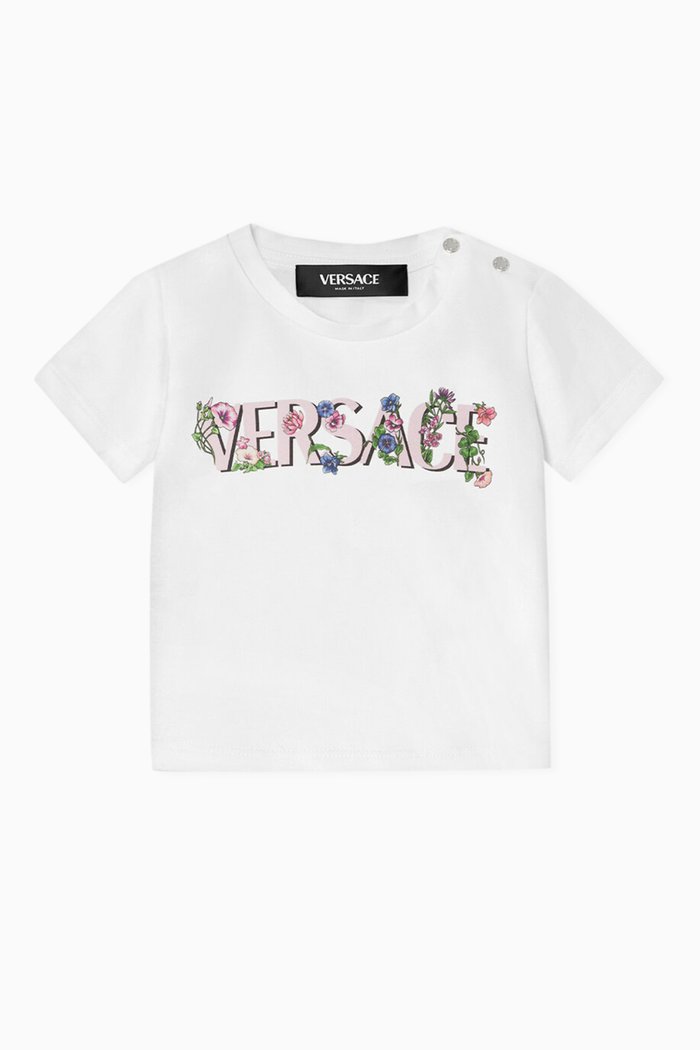 

Logo Baby T-Shirt in Cotton, White