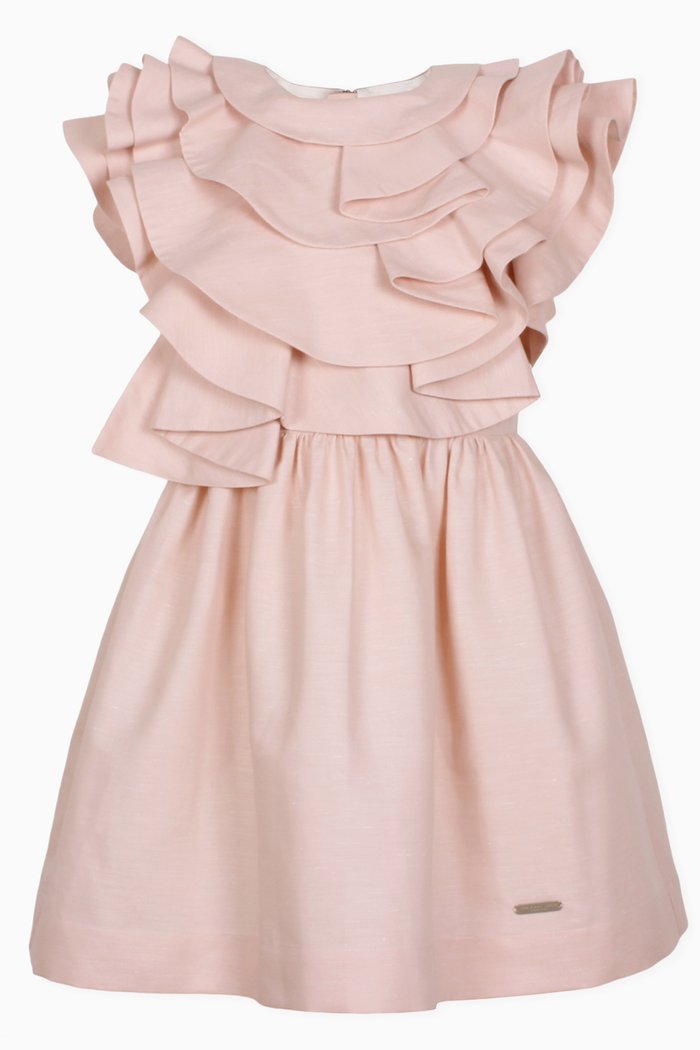 

Glissage Dress in Cotton-hemp Blend, Pink