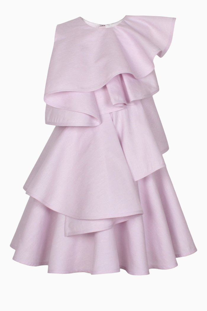 

Skyline Dress in Cotton, Purple