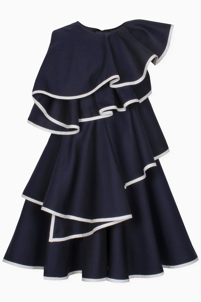 

Skyline Dress in Cotton, Blue