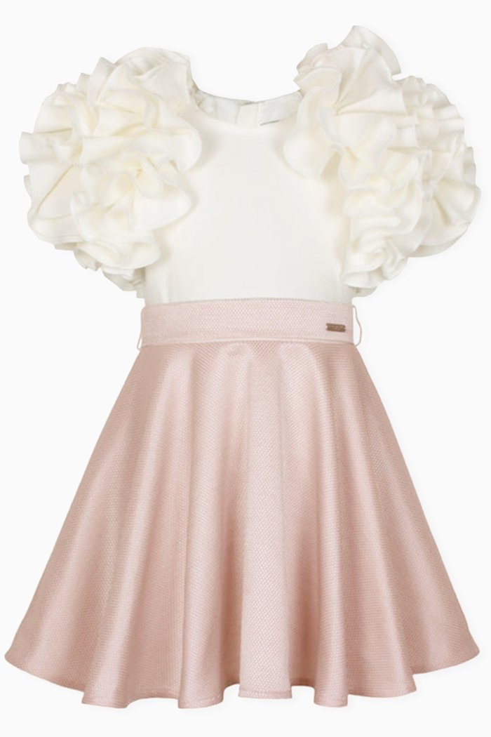 Aria Dress in Jacquard, Pink