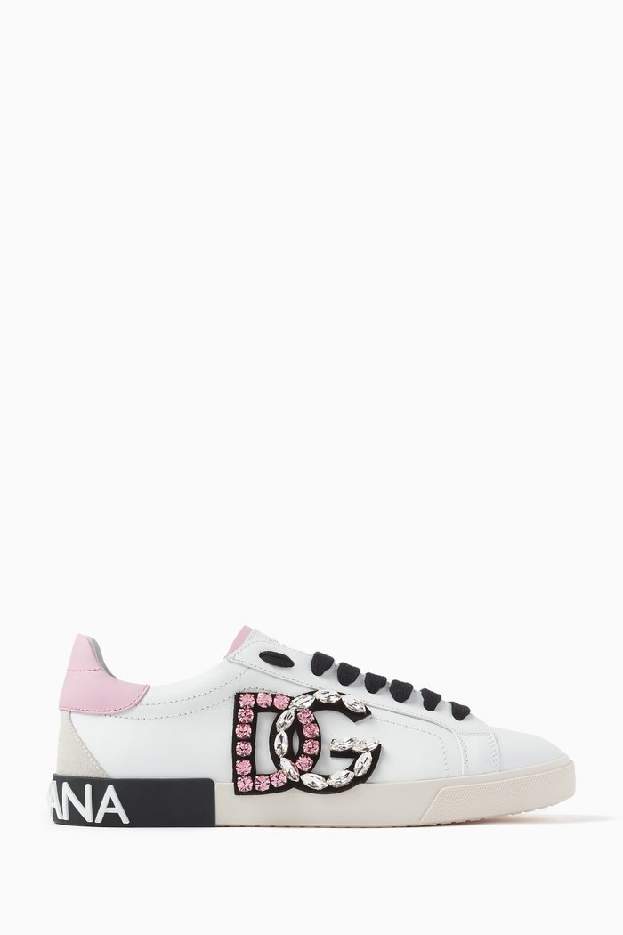 

Portofino Low-top Sneakers in Calfskin Leather, Pink