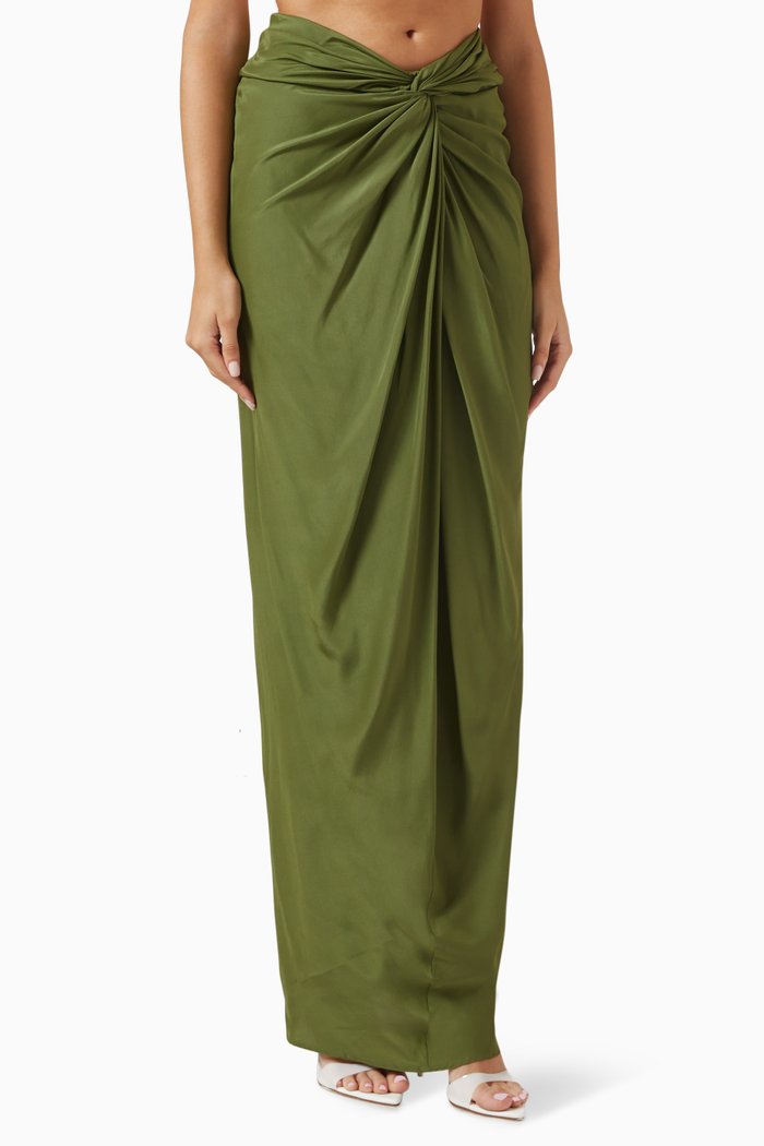 

Usuki Skirt in Silk, Green