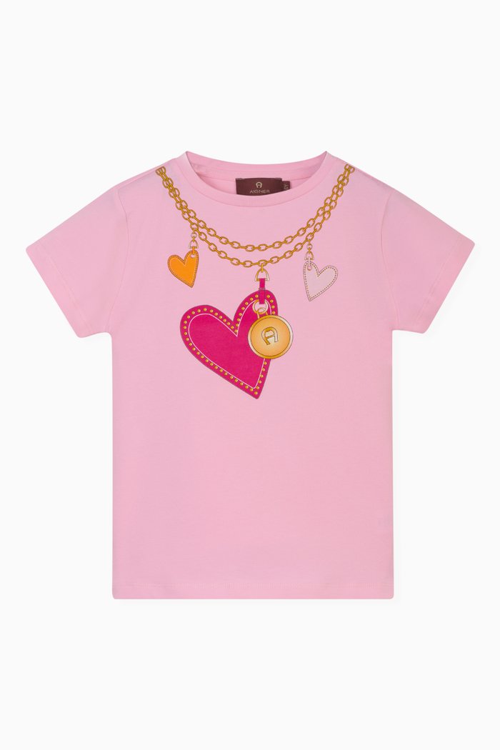 

Graphic-print T-shirt in Cotton-jersey, Pink