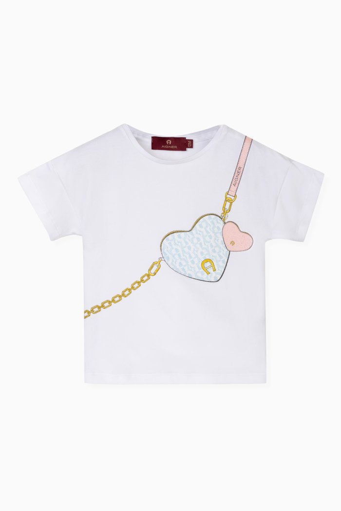 

Bag-print T-shirt in Cotton-jersey, White