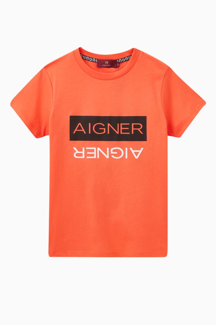 

Logo Print T-Shirt in Cotton, Red