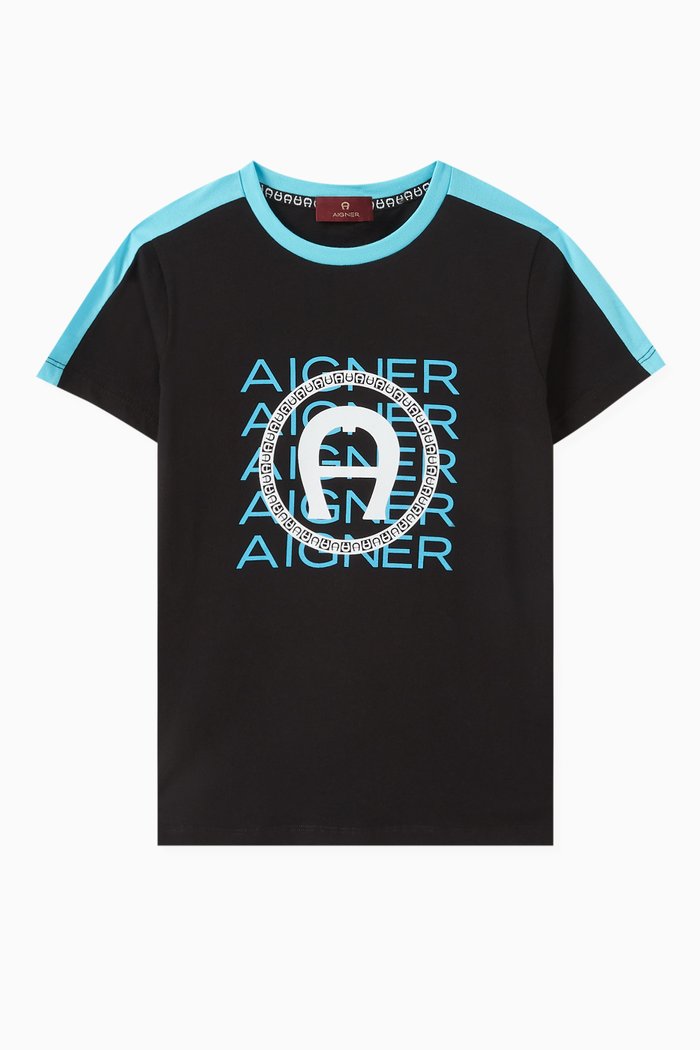 

Bold Logo-print T-shirt in Cotton-jersey, Black