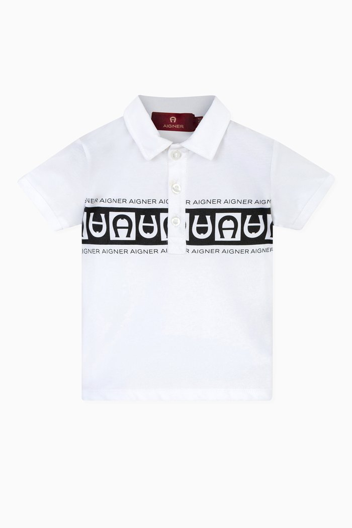 

Logo-print Polo Shirt in Cotton, White
