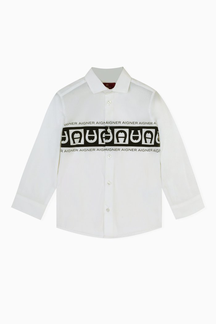 

Logo-print Shirt in Cotton, White