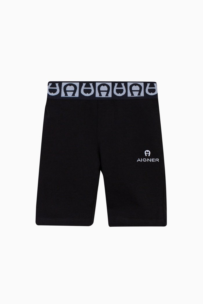 

Logo Shorts in Cotton, Black