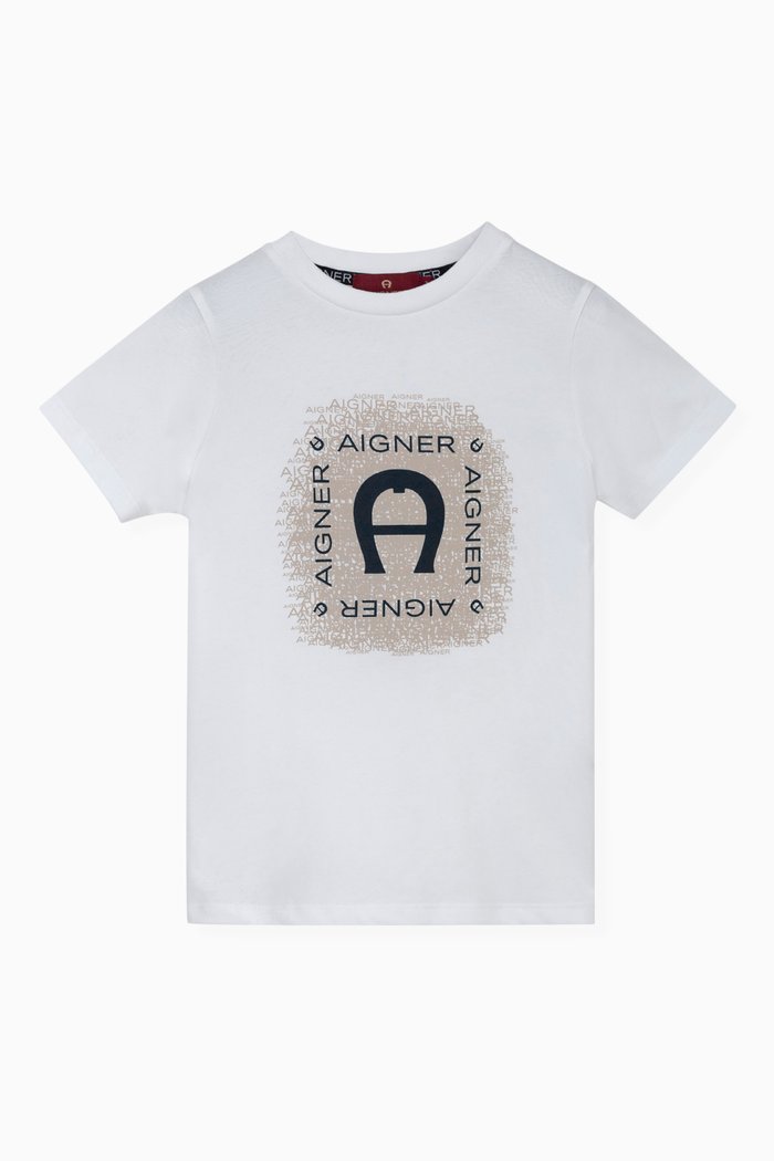 

Logo Print T-Shirt in Cotton, Neutral