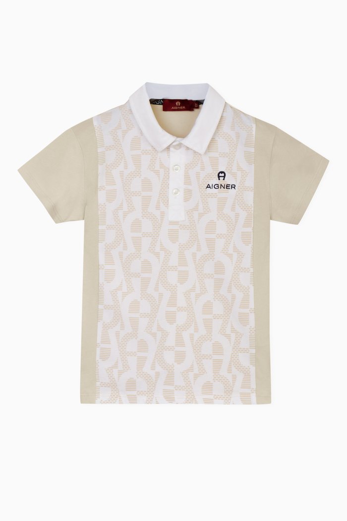 

Logo Polo Shirt in Jersey, Neutral