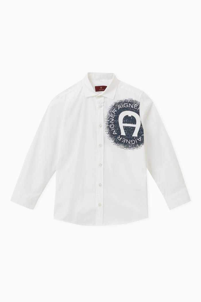 

Logo Print T-shirt in Cotton, Blue