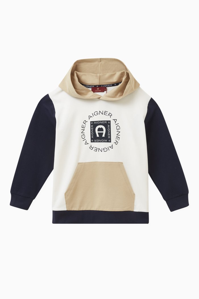 

Logo Hooded Sweatshirt in Cotton, Blue