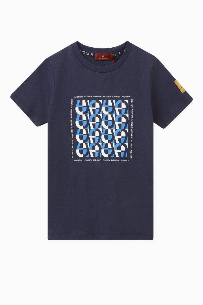

Logo T-Shirt in Cotton, Blue