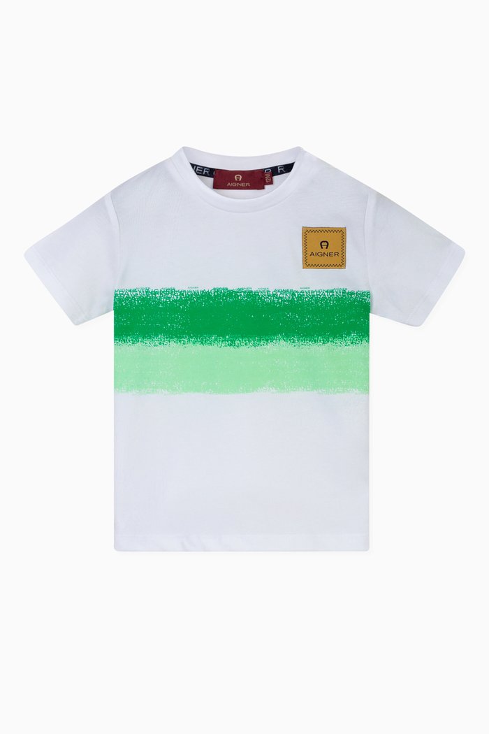 

Colour Paint Design T-Shirt in Cotton, Green