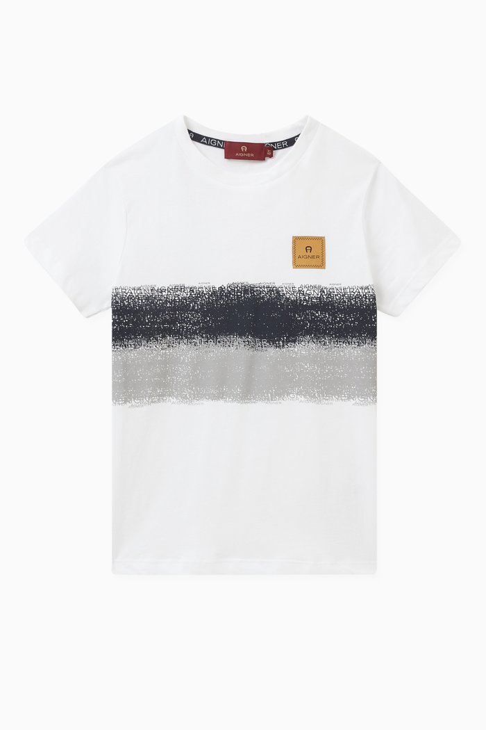 

Colour Paint Design T-Shirt in Cotton, Blue