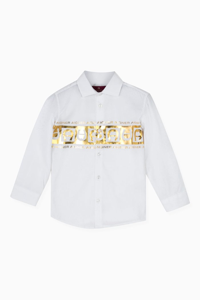 

Logo Shirt in Cotton, White