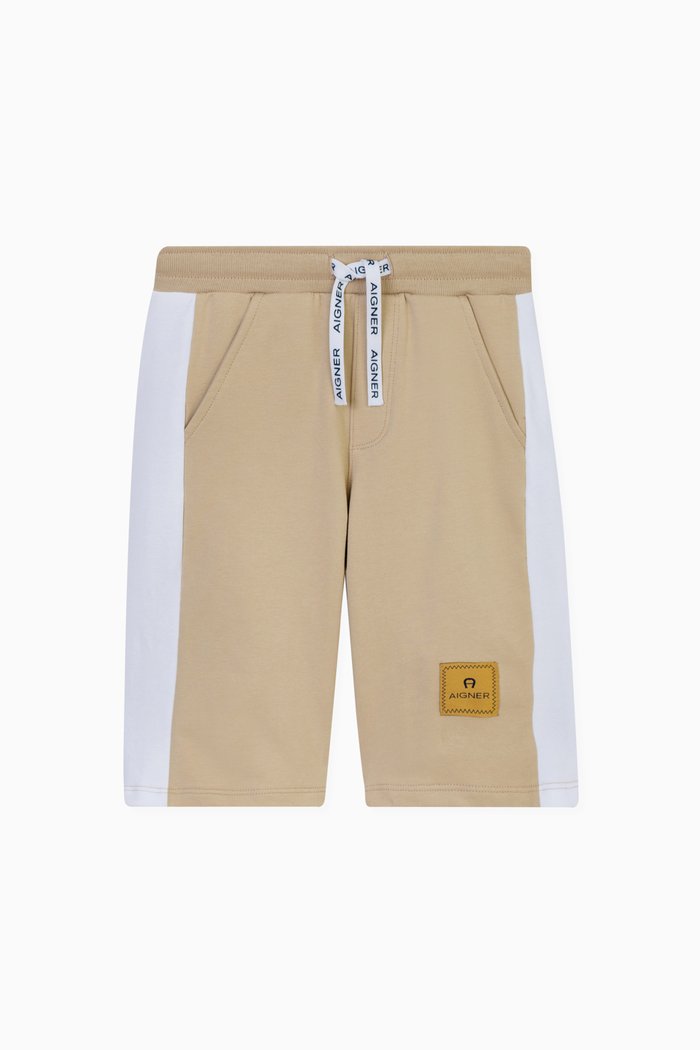 

Logo Bermuda Shorts in Cotton, Brown