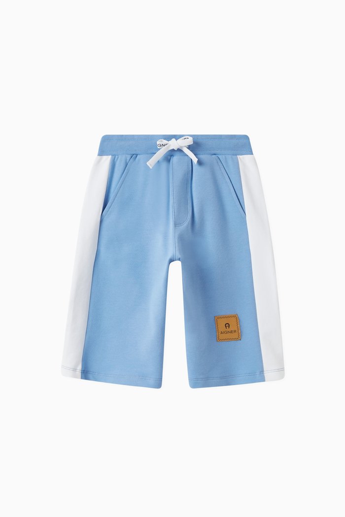

Logo Bermuda Shorts in Cotton, Blue