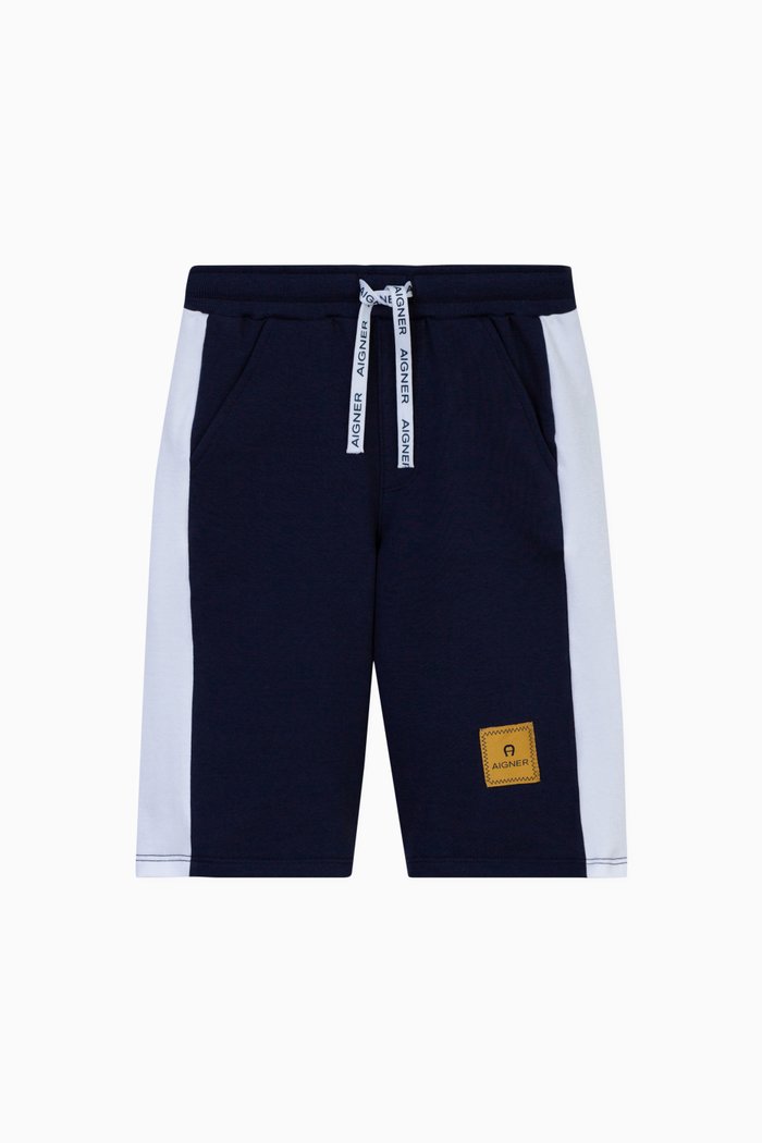 

Logo Bermuda Shorts in Cotton, Blue