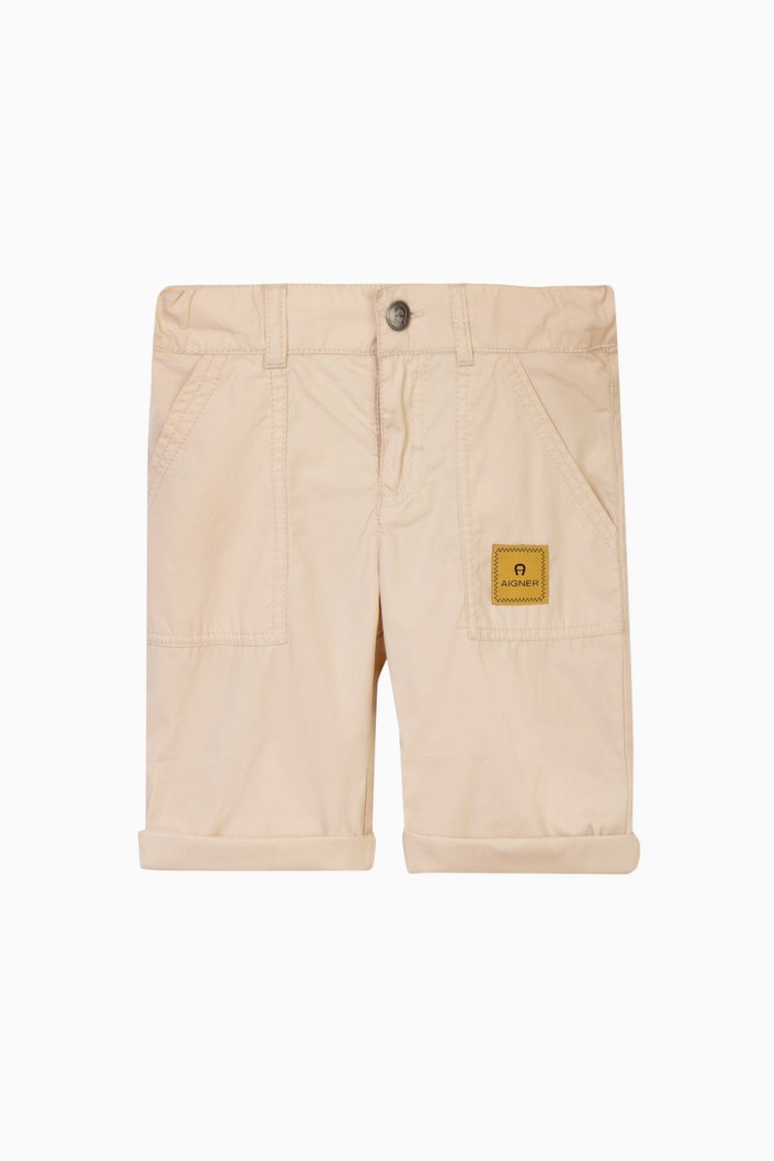 

Logo Bermuda Shorts in Cotton, Grey