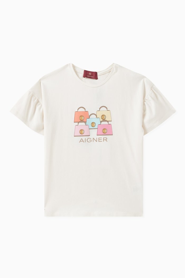 

Logo-print T-shirt in Cotton, Gold