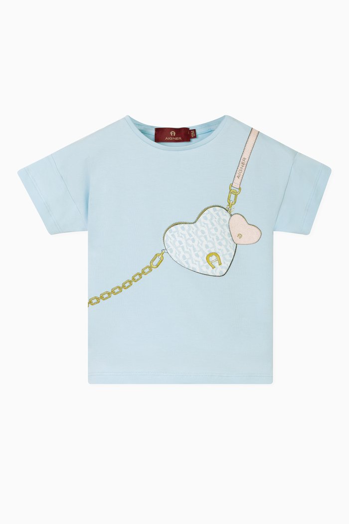 

Bag-print T-shirt in Cotton-jersey, Blue