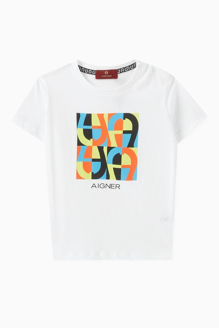

Graphic Logo-print T-shirt in Cotton-jersey, White