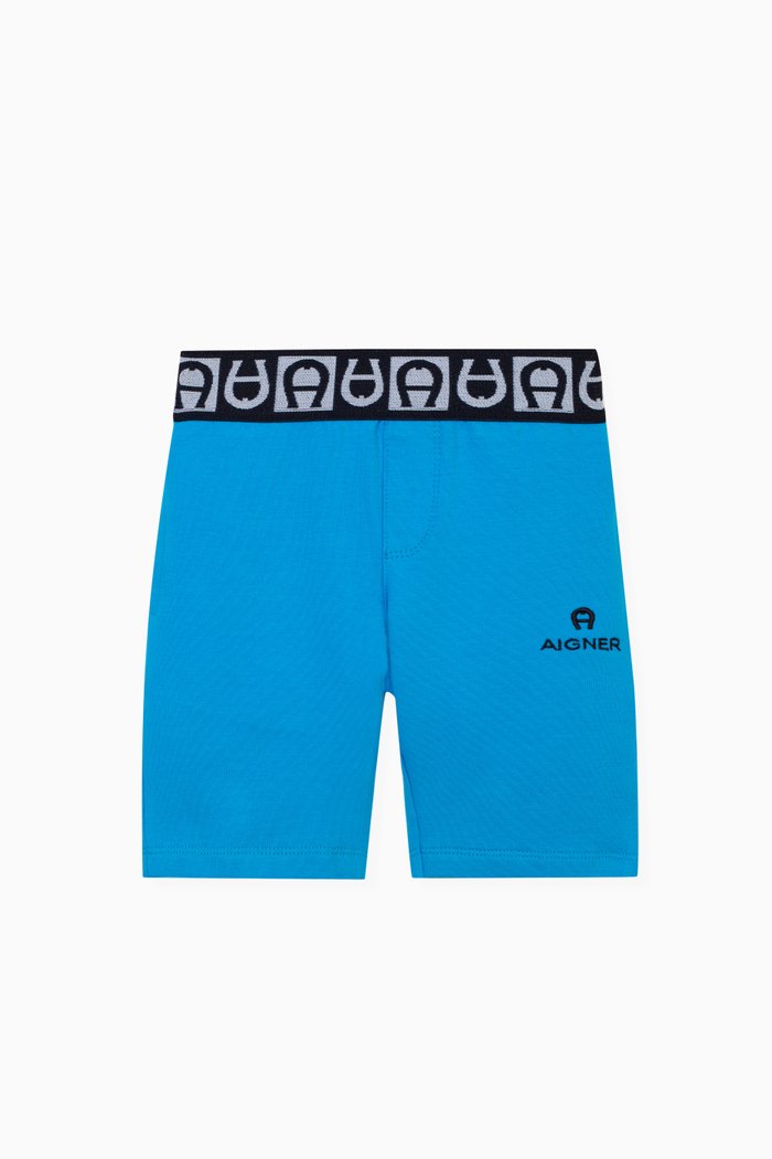 

Logo Bermuda Shorts in Poplin, Blue