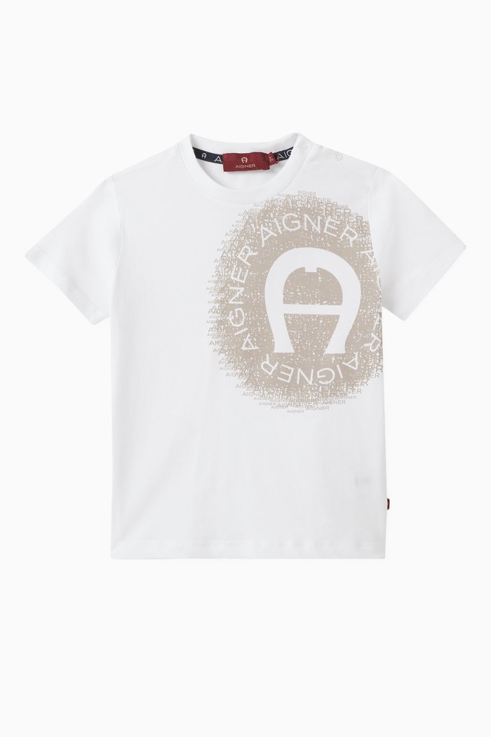 

Graphic Logo-print T-shirt in Cotton-jersey, White