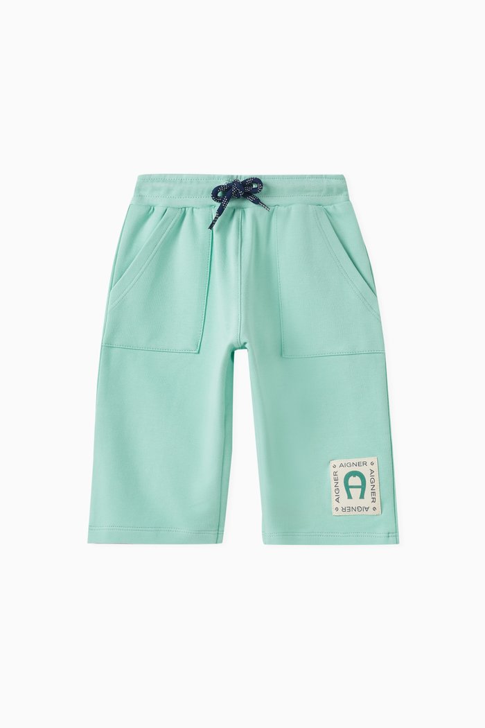 

Logo Bermuda Shorts in Cotton, Blue