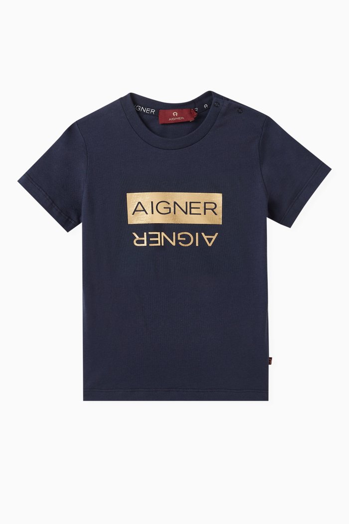 

Logo T-Shirt in Cotton, Blue